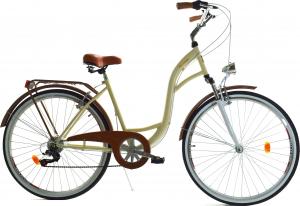 Dallas Bike Rower miejski 28'' 7-biegowy kremowy z brązem SPD LUX 1