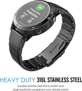 iSmart Pasek BRANSOLETA GARMIN Fenix 3 HR 5X 6S PRO QUICKFIT 26 mm 2