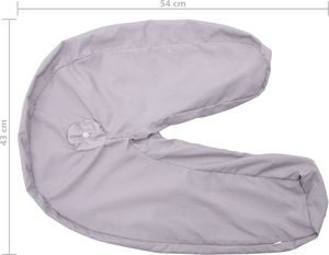 vidaXL Poszewka na poduszkę w kształcie J, 54x43 cm 6