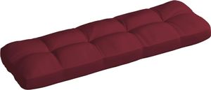 vidaXL Poduszka na sofę ogrodową, winna czerwień, 120x40x12cm, tkanina 1