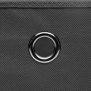 vidaXL Pudełka z pokrywami, 4 szt., 28x28x28 cm, szare 2