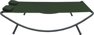 vidaXL Leżanka ogrodowa, tkanina, zielona 3