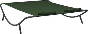 vidaXL Leżanka ogrodowa, tkanina, zielona 4
