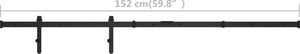 vidaXL System do drzwi przesuwnych, stal węglowa, 152 cm 6