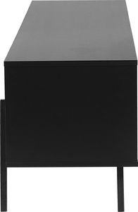 Beliani Szafka RTV jasne drewno z czarnym BLACKPOOL 4