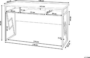 Biurko Beliani Forres Brązowe 120 cm x 60 cm 8