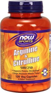 NOW Foods NOW Foods - Arginina i Cytrulina, 500/250, 120 vkaps 1