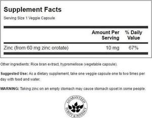 Swanson Swanson - Cynk Orotate, 60 vkaps 2