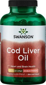 Swanson Swanson - Olej z Wątroby Dorsza, 700mg, Podwójna Moc, 250 kapsułek miękkich 1