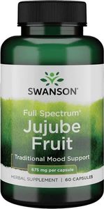 Swanson Swanson - Full Spectrum Jujube Fruit, Owoc Głożyny, 675mg, 60 kapsułek 1
