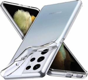 4kom.pl Etui obudowa case do Samsung Galaxy S21 Ultra silikonowe przezroczyste 1