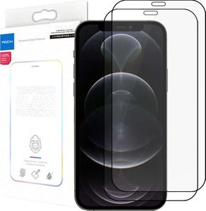 Rock Szkło hartowane Full Glue x2 Rock do Apple iPhone 12/ 12 Pro czarne 6