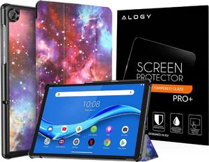 Etui na tablet Alogy Book Cover Lenovo M10 Plus 10.3 TB-X606 Galaxy + Szkło Alogy 1