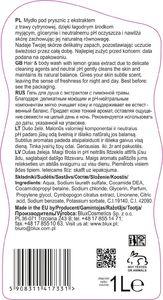 BluxCosmetics Mydło pod prysznic z ekstraktem z trawy cytrynowej 1L 2