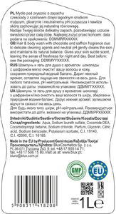 BluxCosmetics Mydło pod prysznic czekoladowe z szafranem 1L 2