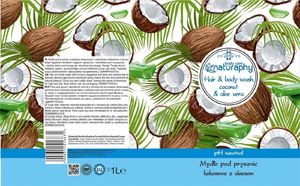 BluxCosmetics Mydło pod prysznic kokosowe z aloesem 1L 2