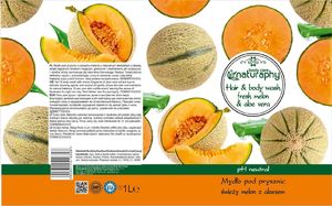 BluxCosmetics Mydło pod prysznic świeży melon z aloesem 1L 2