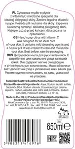 BluxCosmetics Mydło w płynie cytrusowe z witaminą C 650 ml 2