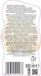 BluxCosmetics Mydło w płynie z ekstraktem z zielonych oliwek i gliceryną 650 ml 2