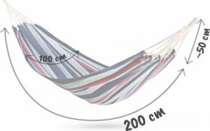 Sofotel Hamak ogrodowy Malaga Single niebiesko-czerwony 5