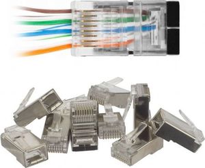 NEKU NEKU Wtyk modularny RJ45 kat.6 FTP drut przelotowy 10szt. 1