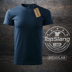 Topslang Topslang koszulka męska bawełniana granatowa t-shirt męski granatowy REGULAR S 1