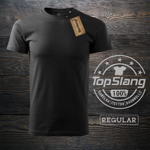 Topslang Topslang koszulka męska bawełniana czarna t-shirt męski czarny REGULAR L 1