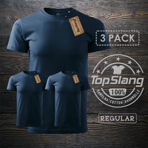 Topslang Topslang koszulka męska granatowa biała na WF 3 PACK t-shirt męski granatowy REGULAR S 1