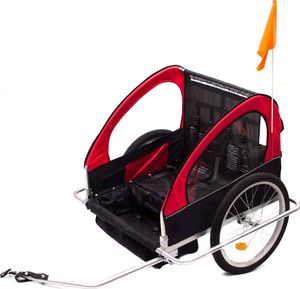 Vivo Przyczepka rowerowa Vivo Voyager BT-004 czarno-czerwona Uniwersalny 3