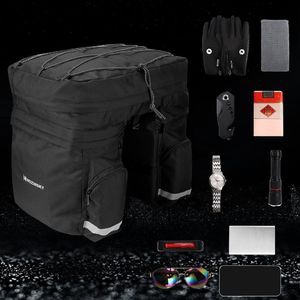 Wozinsky Pojemna torba rowerowa 60 L na bagażnik czarny Wozinsky WBB13BK Uniwersalny 12