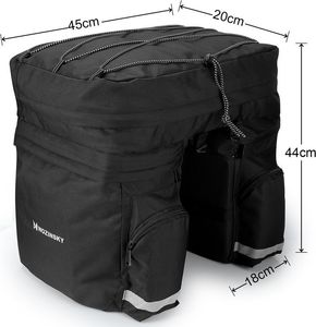 Wozinsky Pojemna torba rowerowa 60 L na bagażnik czarny Wozinsky WBB13BK Uniwersalny 2