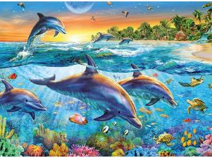 Ravensburger Puzzle Delfiny, 500 elementów (142101) 1