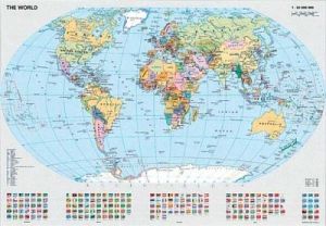 Ravensburger Puzzle Polityczna mapa świata, 1000 elementów (156528) 1