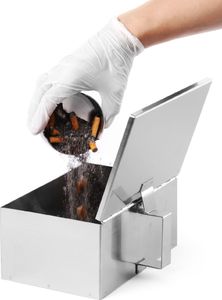 Kosz na śmieci Hendi popielnica srebrny (440506) 2