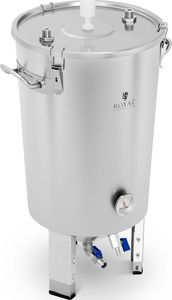 Royal Catering Pojemnik kocioł fermentacyjny fermentator do piwa z chłodnicą 30L Pojemnik kocioł fermentacyjny fermentator do piwa z chłodnicą 30L 2