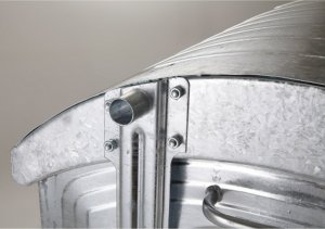 Meva Kontener pojemnik na gorący popiół metalowy z blachy ocynkowanej 1100L Kontener pojemnik na gorący popiół metalowy z blachy ocynkowanej 1100L 5