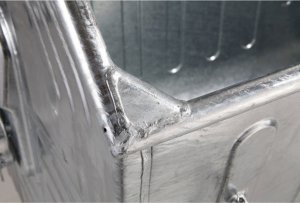 Meva Kontener pojemnik na gorący popiół metalowy z blachy ocynkowanej 1100L Kontener pojemnik na gorący popiół metalowy z blachy ocynkowanej 1100L 8