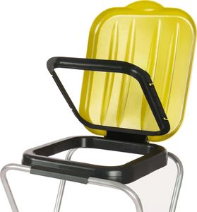 GSG Uchwyt ścienny wiszący do segregacji śmieci zółty - worki 120L 3