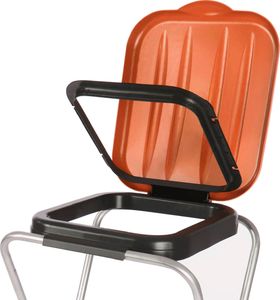 GSG Uchwyt ścienny wiszący do segregacji śmieci czerwony - worki 120L 3