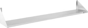 Royal Catering Półka ścienna wisząca stalowa nierdzewna pojedyncza 180cm Półka ścienna wisząca stalowa nierdzewna pojedyncza 180cm 2