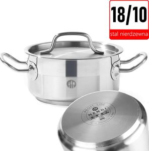 Hendi Garnek niski Profi Line z pokrywką 4,8 l śr. 240 x 105 h - Hendi 830406 Garnek niski Profi Line z pokrywką 4.8 l śr. 240 x 105 h - Hendi 830406 2