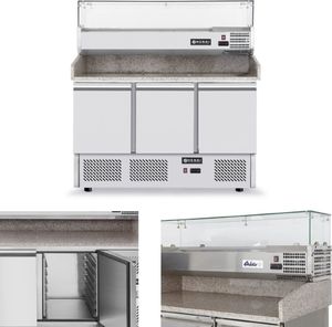 Hendi Stół chłodniczy do pizzy z nadstawą chłodniczą blat granitowy szer 140cm - Hendi 232033 Stół chłodniczy do pizzy z nadstawą chłodniczą blat granitowy szer 140cm - Hendi 232033 1