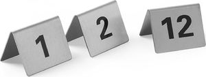 Hendi Tabliczka informacyjna NUMER STOLIKA 1-12 stal nierdzewna zestaw 12szt. - Hendi 663844 Tabliczka informacyjna NUMER STOLIKA 1-12 stal nierdzewna zestaw 12szt. - Hendi 663844 1