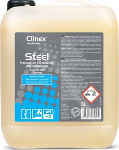Clinex Płyn do mycia mebli i urządzeń ze stali nierdzewnej CLINEX Gastro Steel 5L Płyn do mycia mebli i urządzeń ze stali nierdzewnej CLINEX Gastro Steel 5L 1