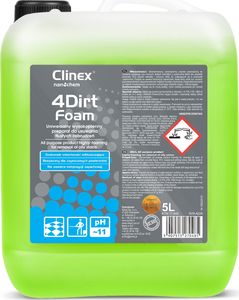 Clinex Piana preparat do usuwania tłustych zabrudzeń CLINEX 4Dirt Foam 5L Piana preparat do usuwania tłustych zabrudzeń CLINEX 4Dirt Foam 5L 1