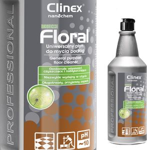 Clinex Płyn do mycia podłóg bez smug połysk zapach CLINEX Floral - Breeze 1L Płyn do mycia podłóg bez smug połysk zapach CLINEX Floral - Breeze 1L 1