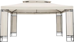 Uniprodo Pawilon ogrodowy altana namiot składany 3 x 4 x 2.6 m kremowy Pawilon ogrodowy altana namiot składany 3 x 4 x 2,6 m kremowy 3
