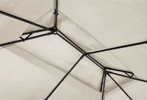 Uniprodo Pawilon ogrodowy altana namiot składany 3 x 4 x 2.6 m kremowy Pawilon ogrodowy altana namiot składany 3 x 4 x 2,6 m kremowy 4