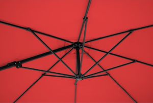 Uniprodo Parasol ogrodowy boczny na wysięgniku kwadratowy 250 x 250 cm czerwony 9