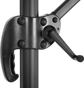 Uniprodo Parasol ogrodowy boczny na wysięgniku kwadratowy 250 x 250 cm czerwony 10